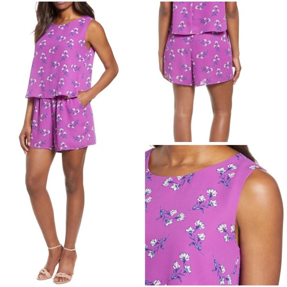 Gibson Dahlia Sleeveless Layered Romper NWT - XS - Picture 2 of 15